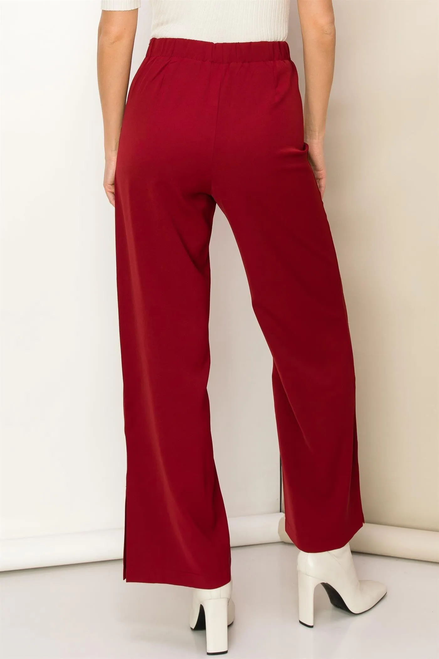 double button detail pant