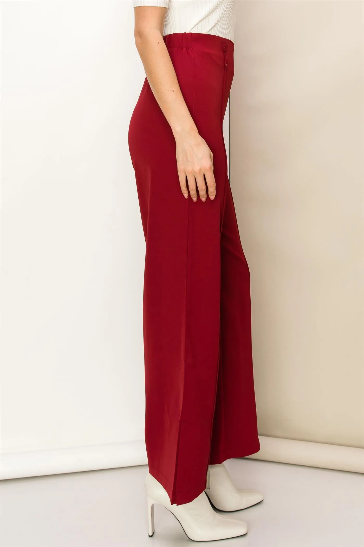 double button detail pant