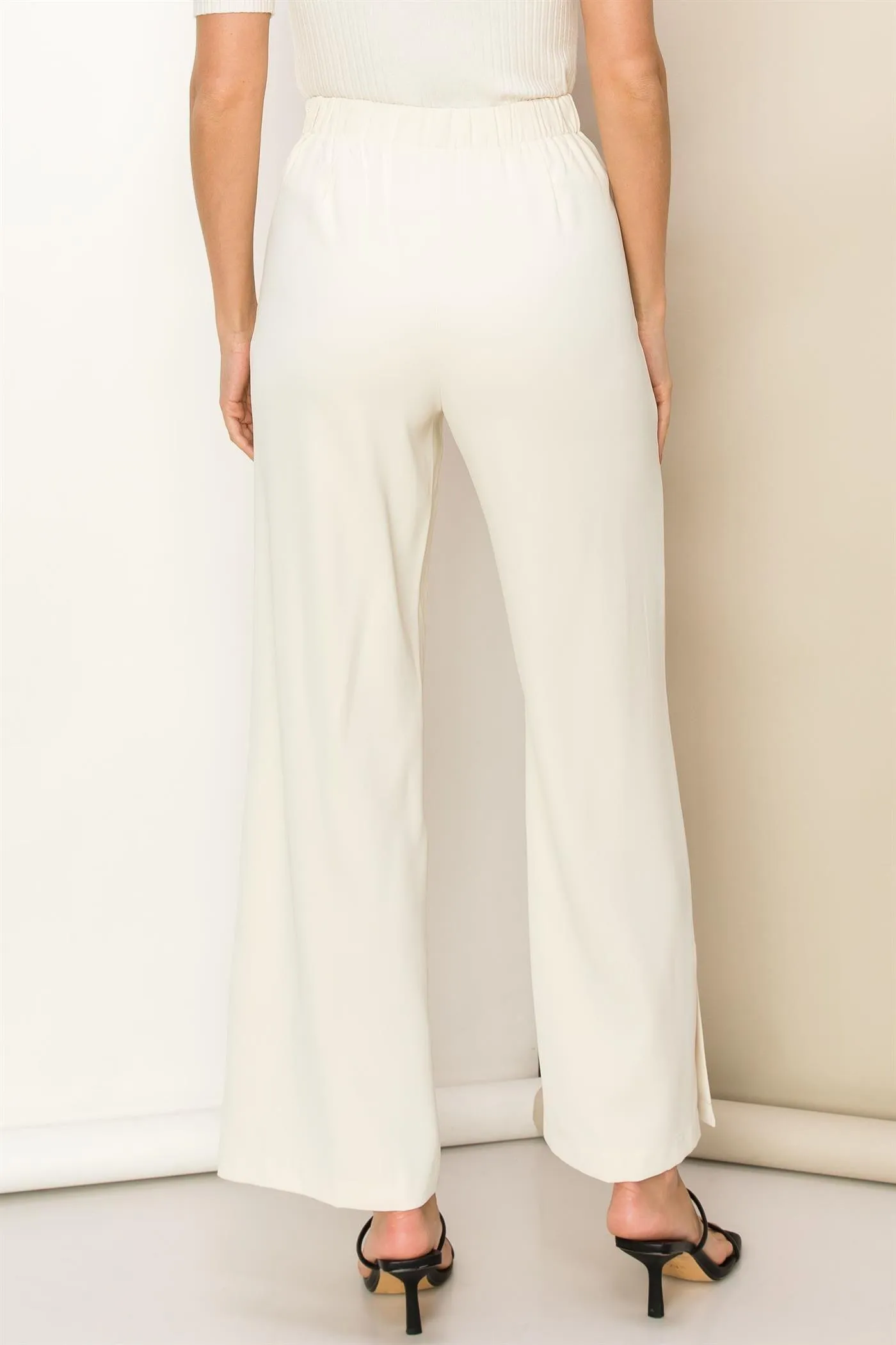 double button detail pant