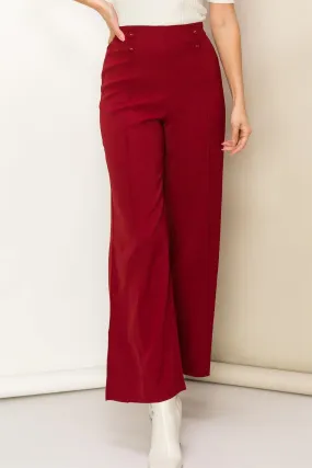 double button detail pant