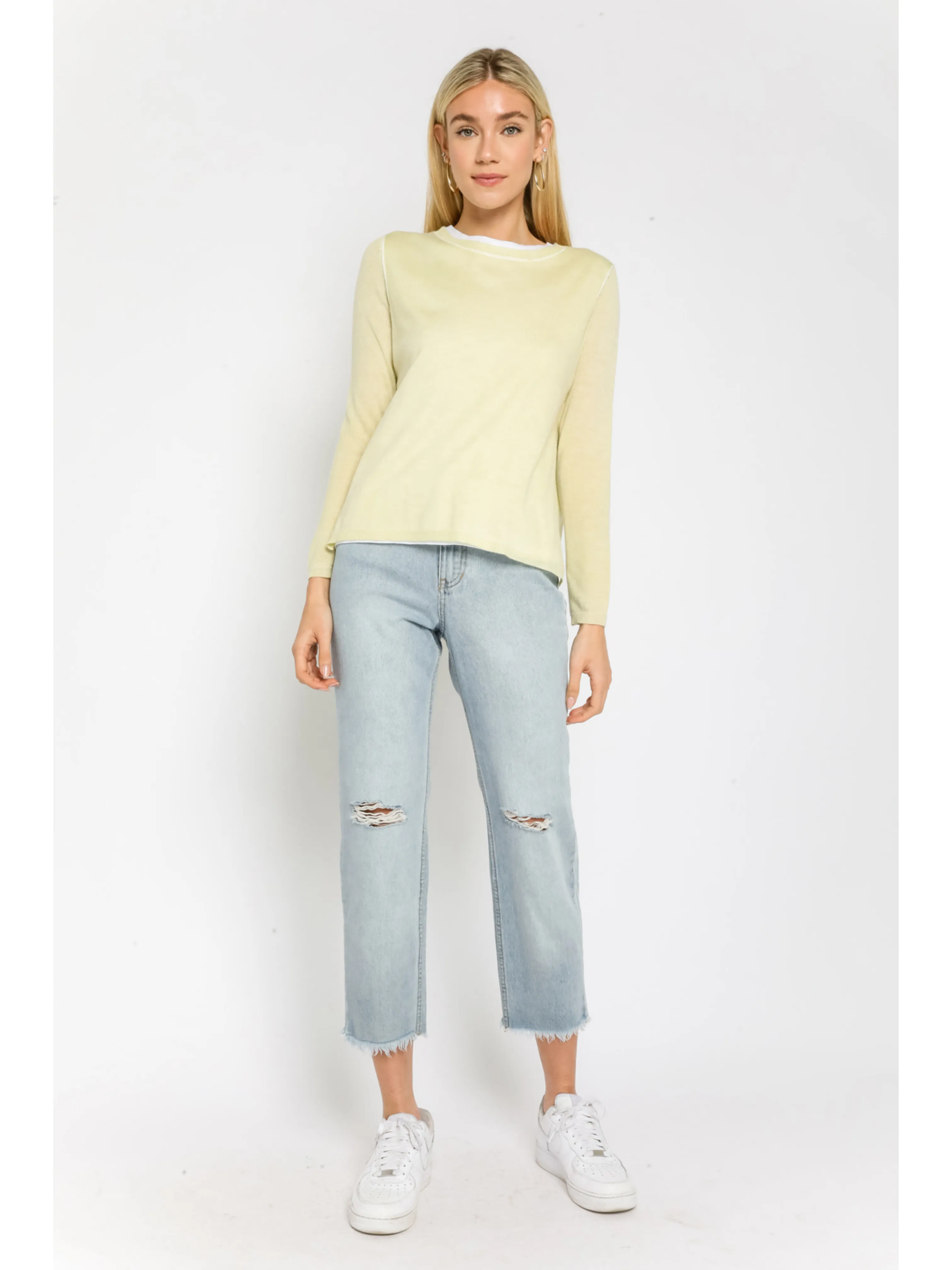 Double Layer Long Sleeve Top