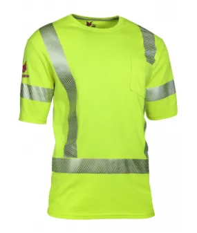 Drifire National Safety Apparel TEEY2PC3 Hi-Viz FR Dual Hazard Short Sleeve T-Shirt Class 3