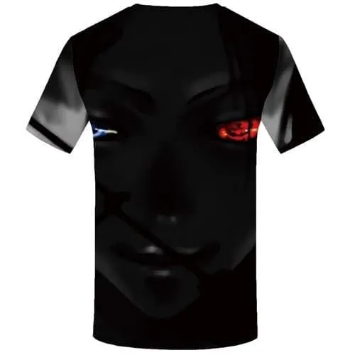 Eye T shirts Men Yinyang Tshirt Anime Black T shirts Funny Gothic T-shirts 3d Beauty T-shirts Graphic Short Sleeve Punk Rock Men