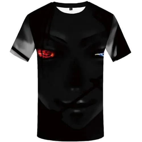 Eye T shirts Men Yinyang Tshirt Anime Black T shirts Funny Gothic T-shirts 3d Beauty T-shirts Graphic Short Sleeve Punk Rock Men