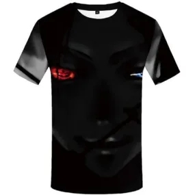 Eye T shirts Men Yinyang Tshirt Anime Black T shirts Funny Gothic T-shirts 3d Beauty T-shirts Graphic Short Sleeve Punk Rock Men