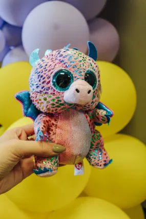 Flint Multicolored Dragon Beanie Baby