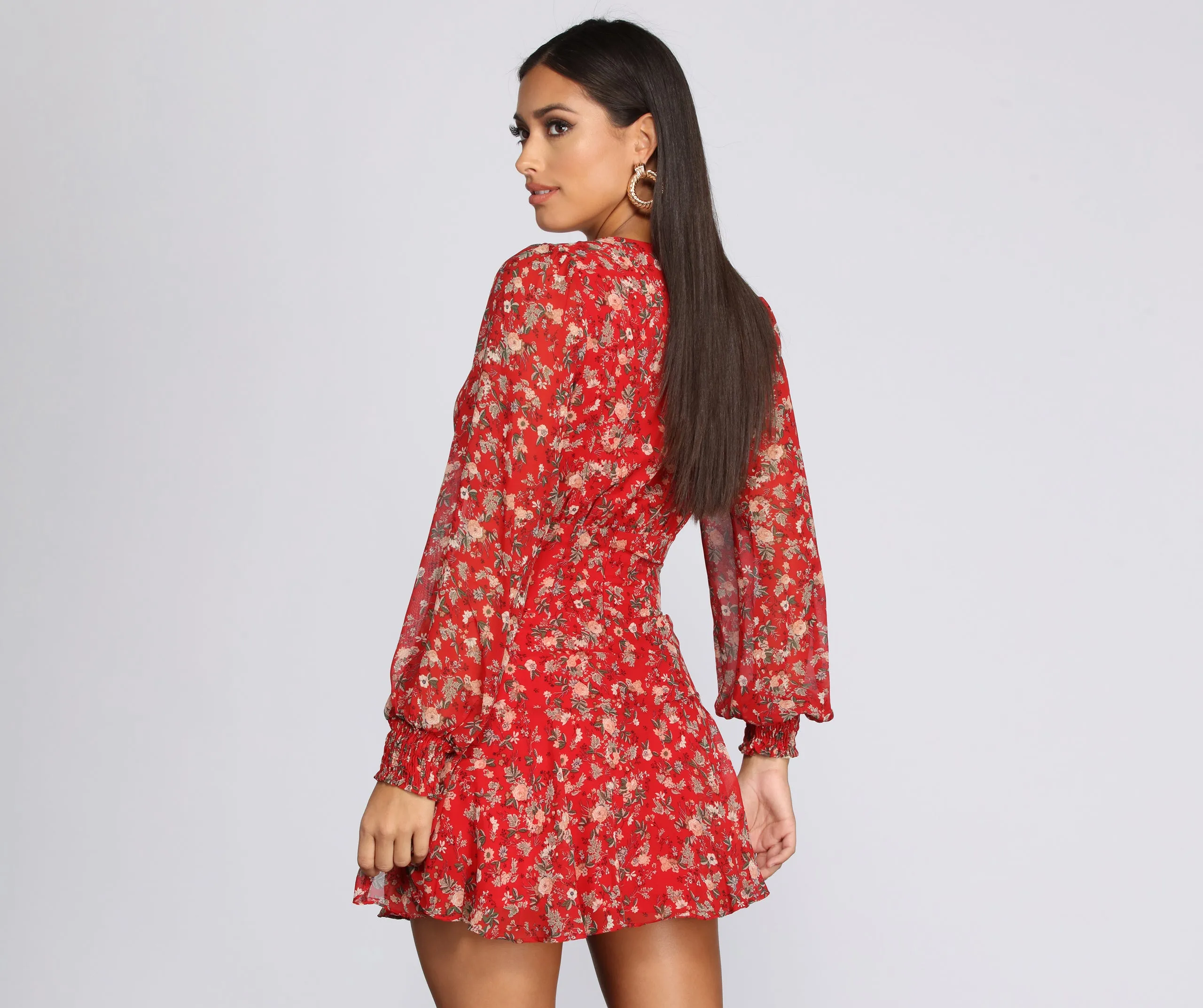 Flowy Floral Mini Dress