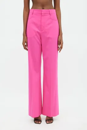 Fuchsia Le Papier High Waist Trouser