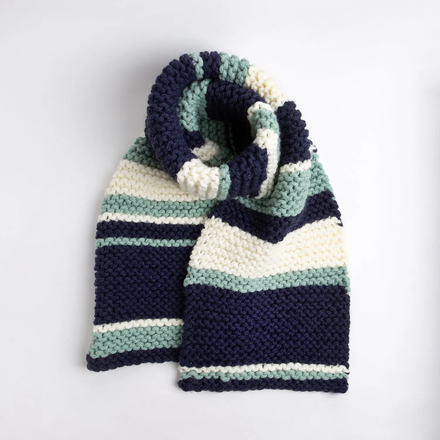 Garter Stripe Scarf Knitting Kit