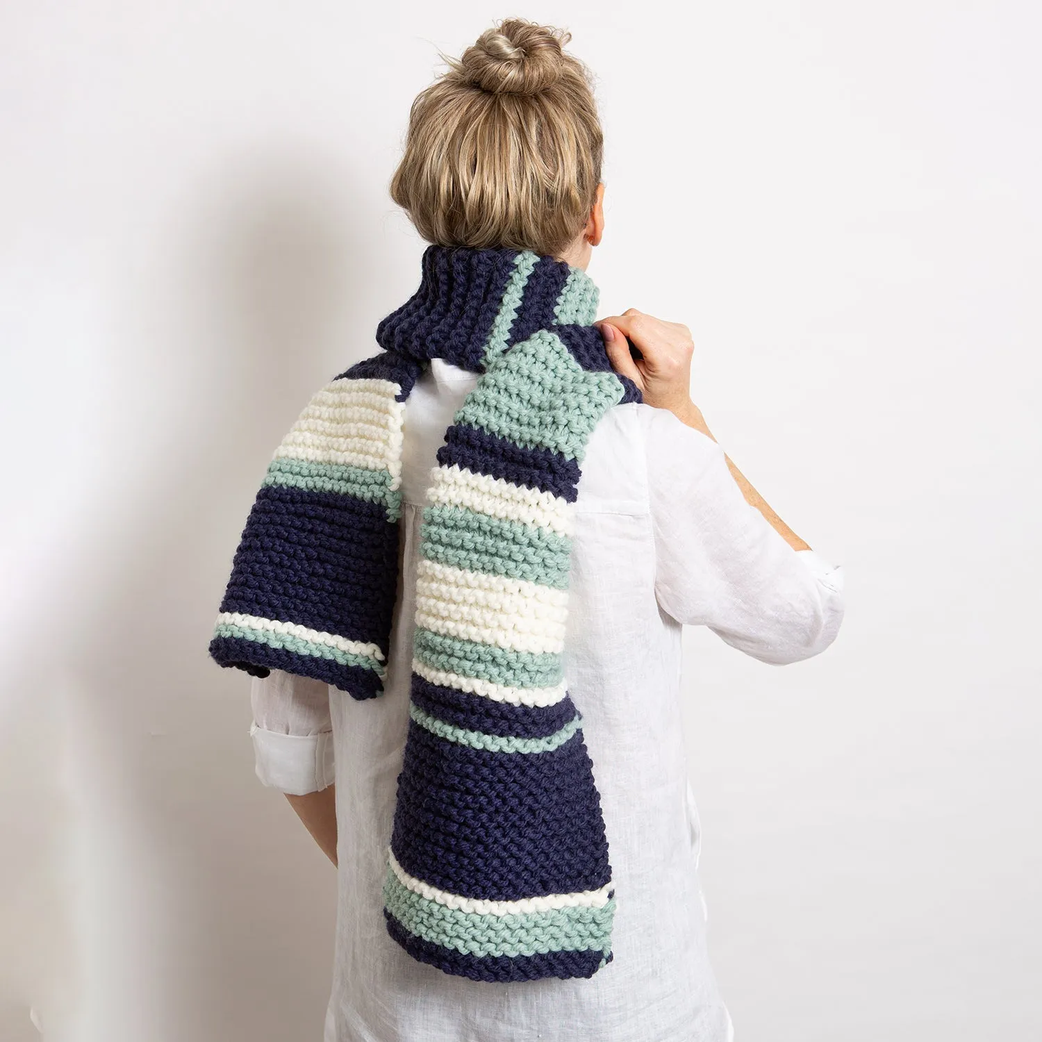 Garter Stripe Scarf Knitting Kit