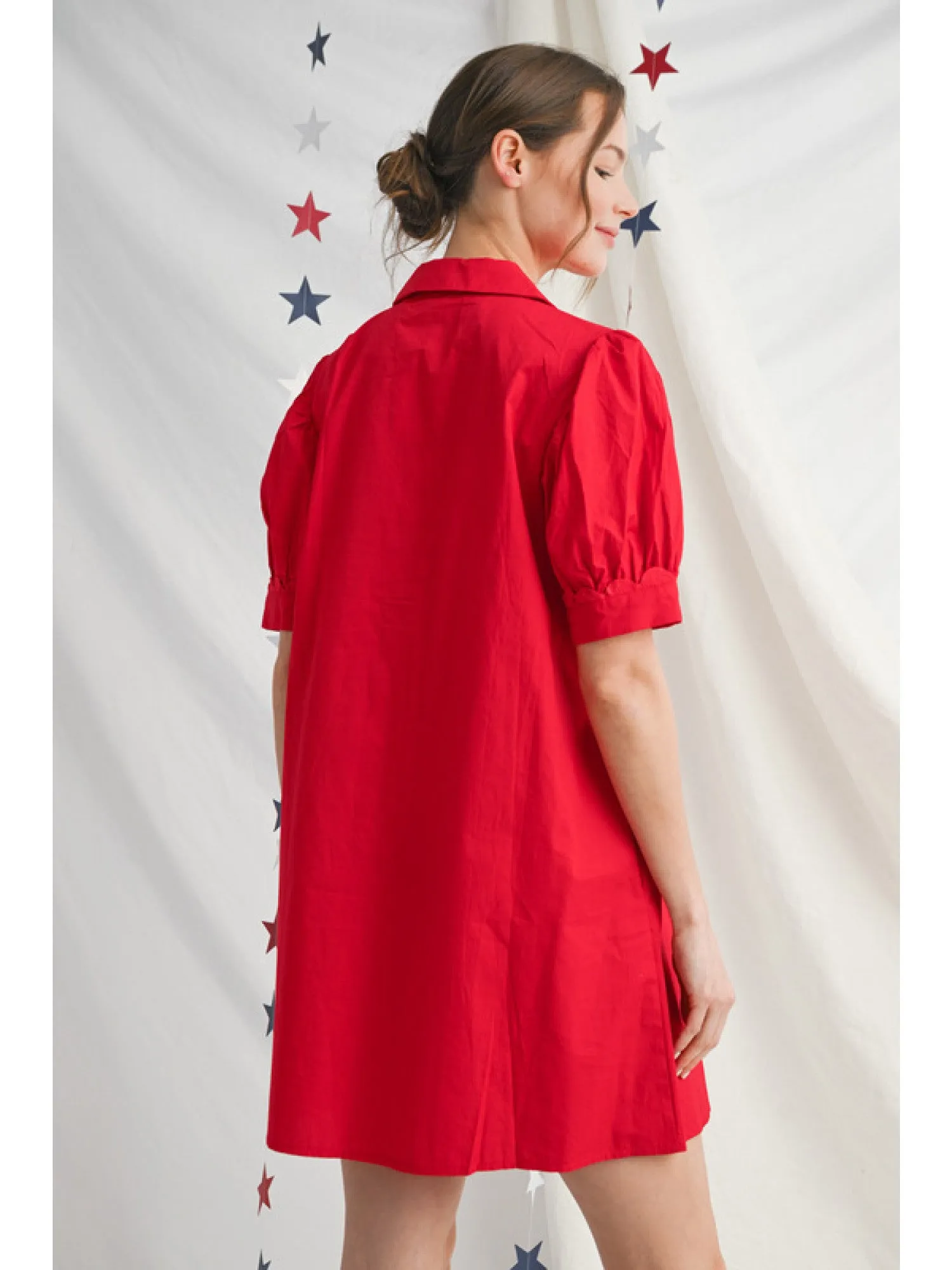 Gina Button Front Dress