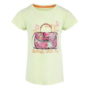GIRLS GREEN GRAPHIC T-SHIRT