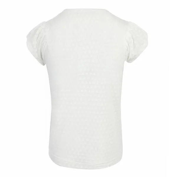 GIRLS WHITE AND KIWI SHORT SLEEVE TOP