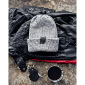 Haiti Made  Tise Beanie Rivet Light Grey Black Tag