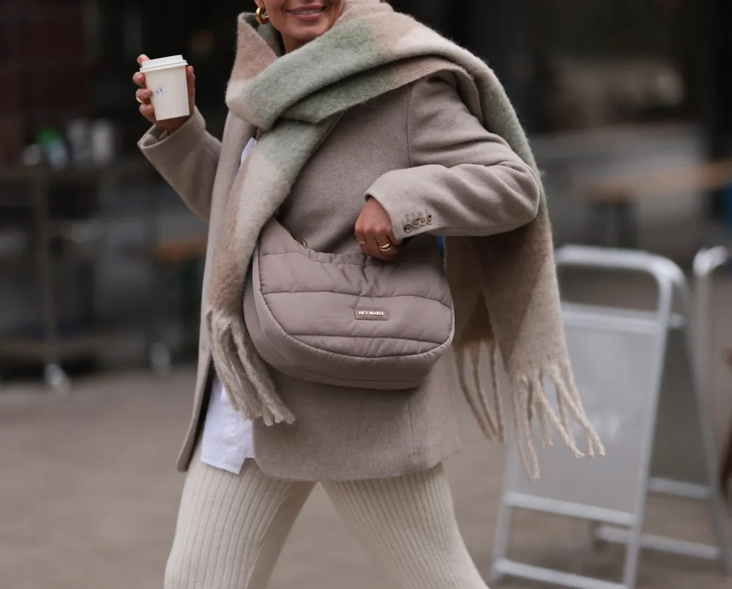 Hey Beanie & Cozy Scarf - Mocha / Green
