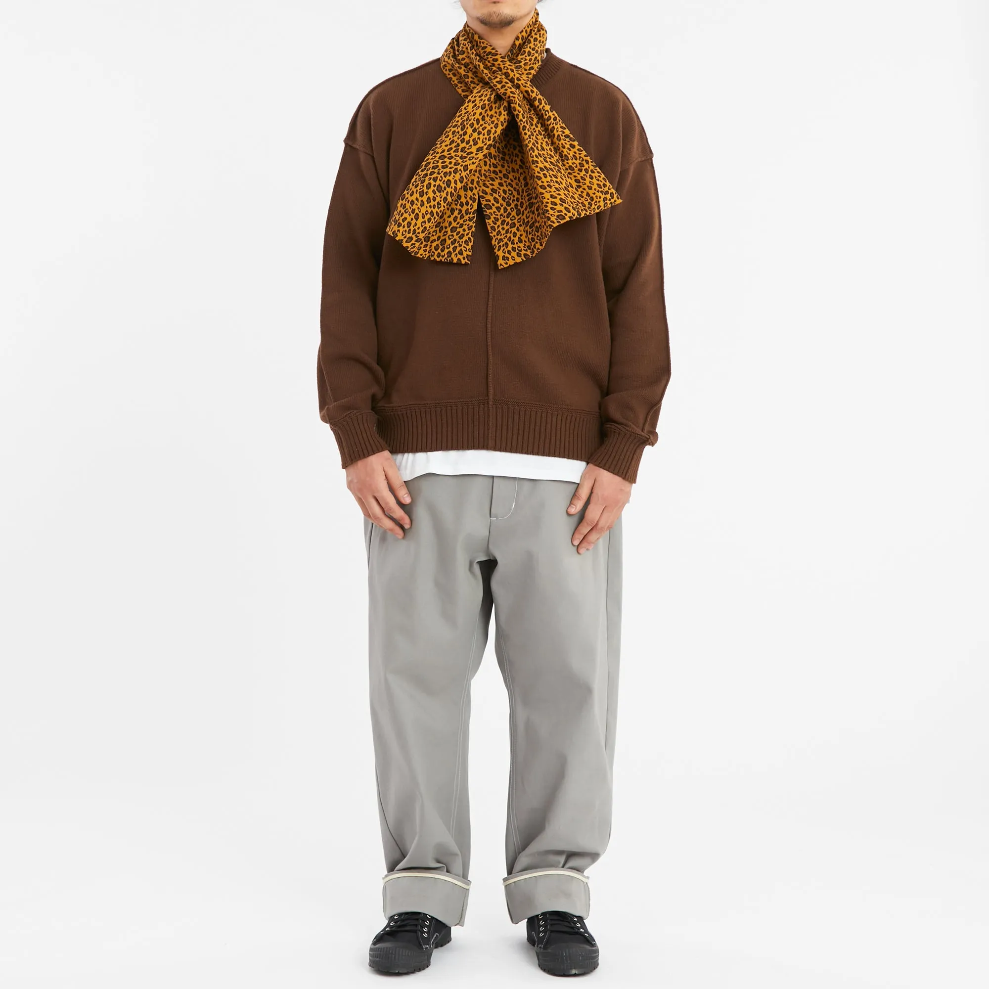 Insulated Scarf – Leopard Print Cotton