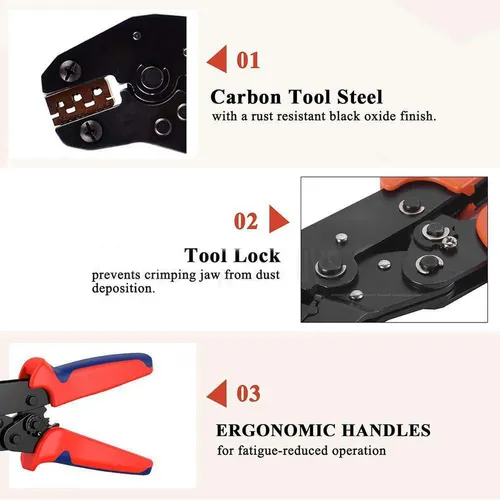 IP68 Waterproof Insulated Electrical Connectors Set, 4.8mm Crimp Terminals   Plier