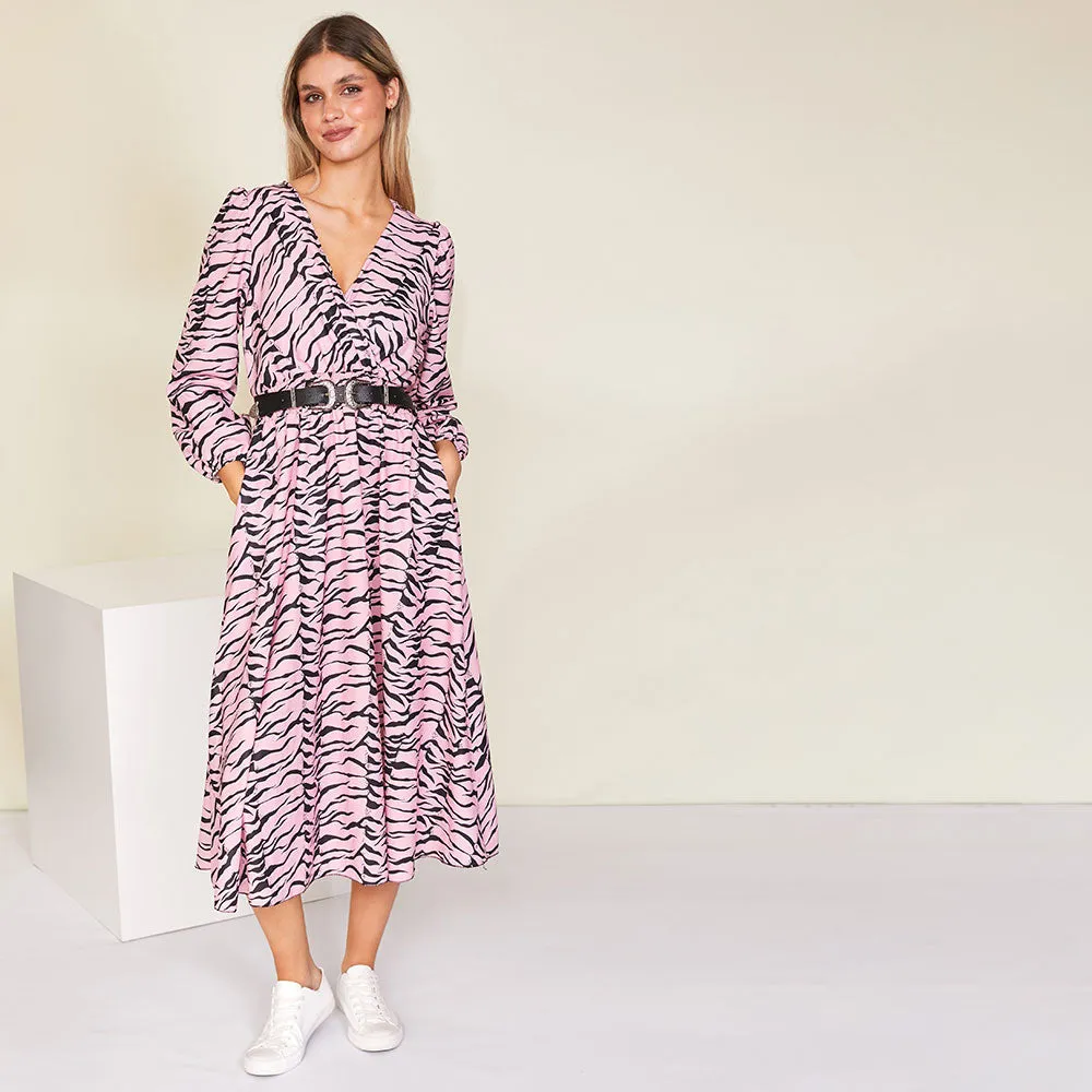 Ivy Wrap Dress (Pink)