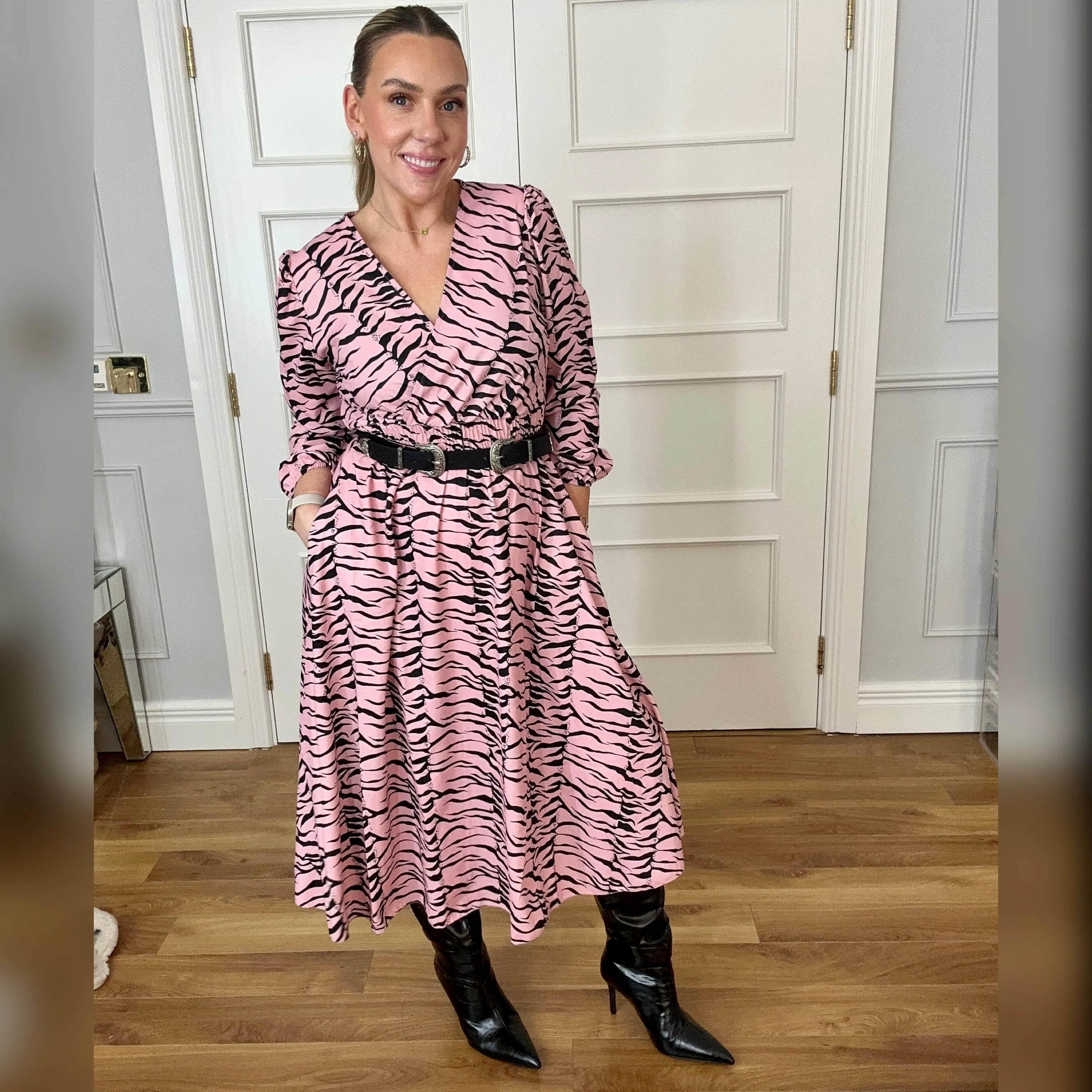 Ivy Wrap Dress (Pink)