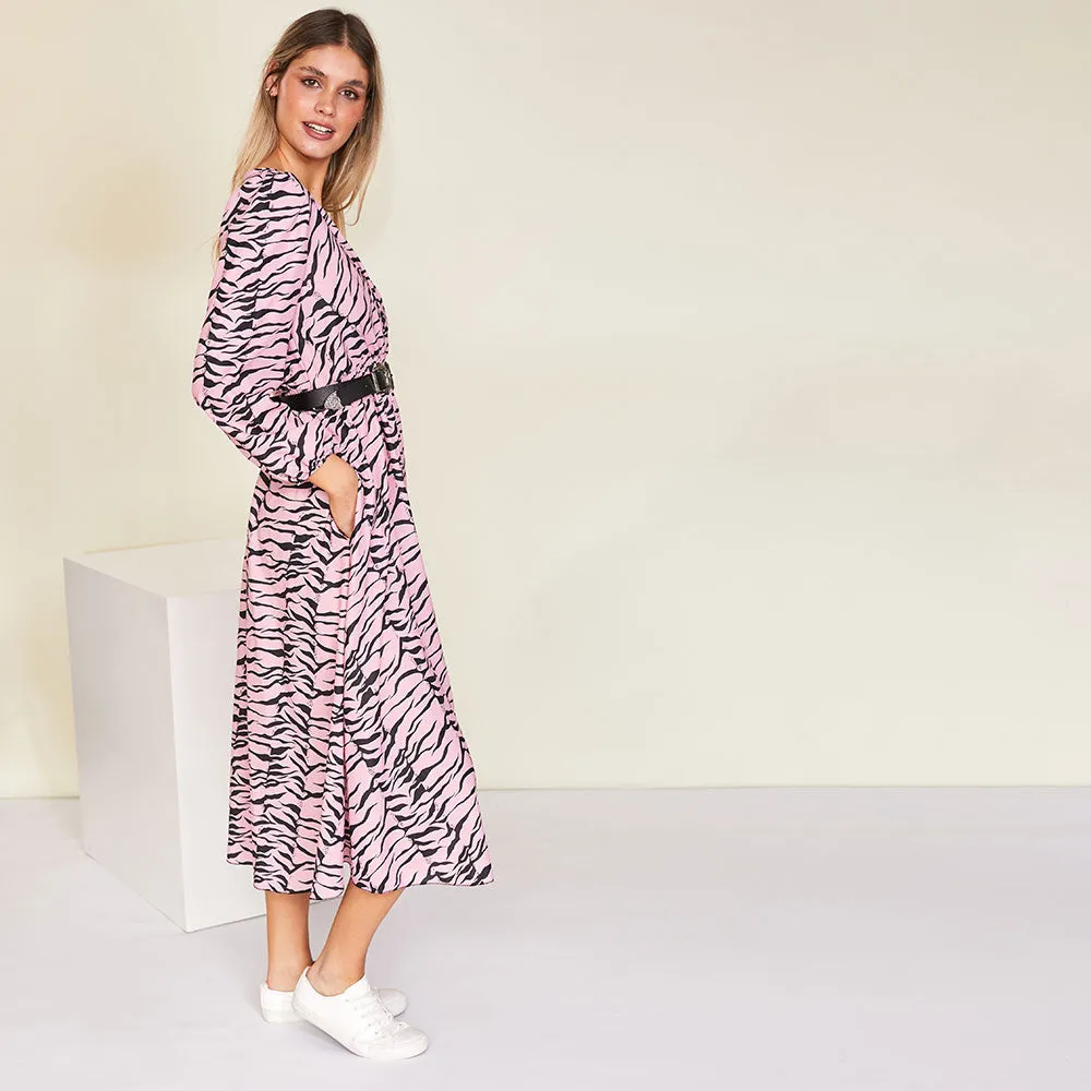 Ivy Wrap Dress (Pink)