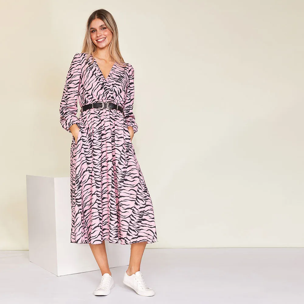 Ivy Wrap Dress (Pink)