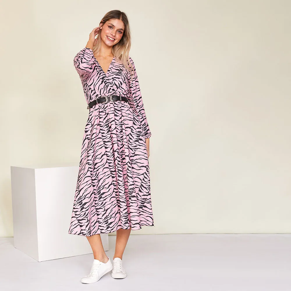 Ivy Wrap Dress (Pink)