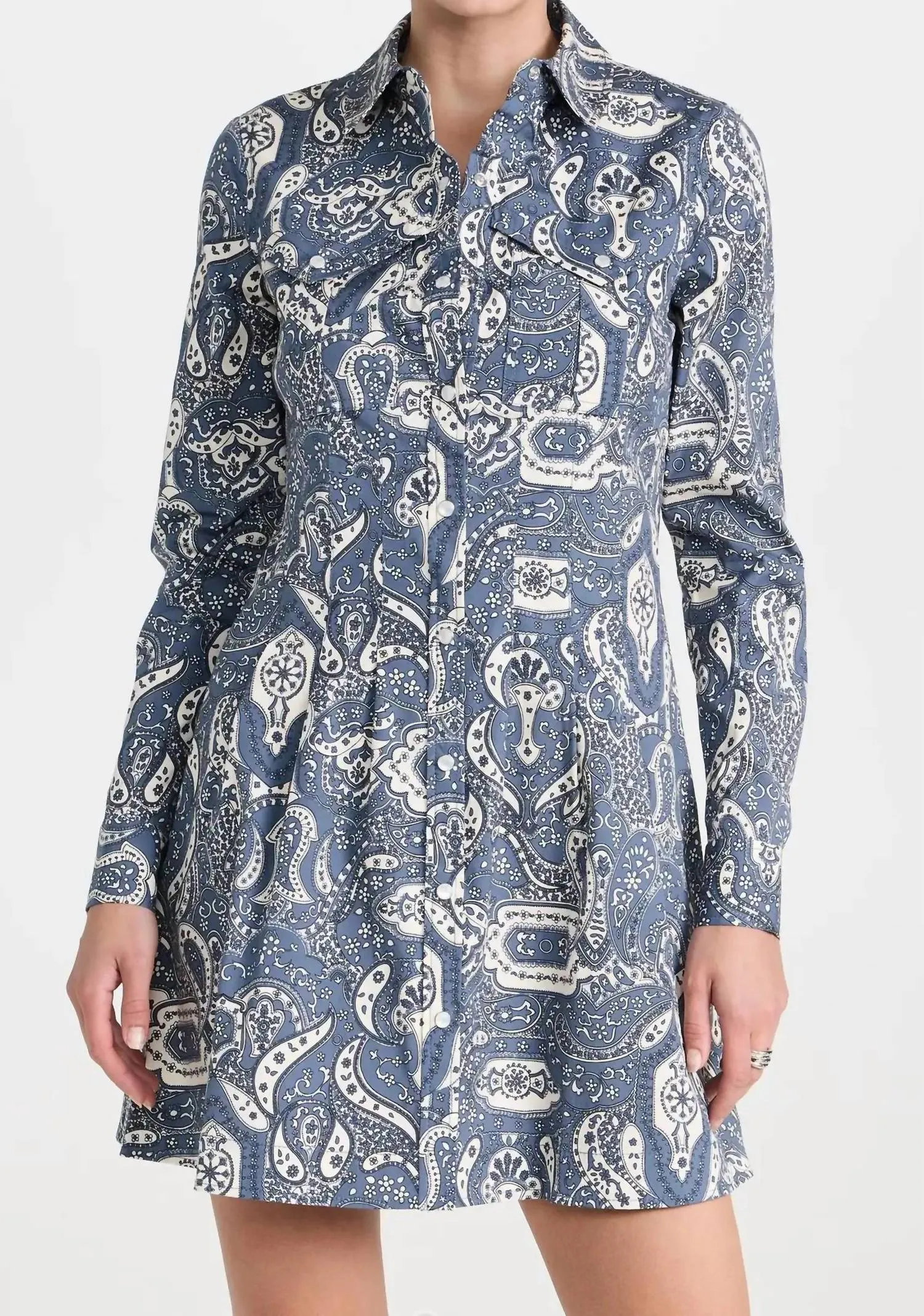 Karmi Dress In Washed Indigo Multi