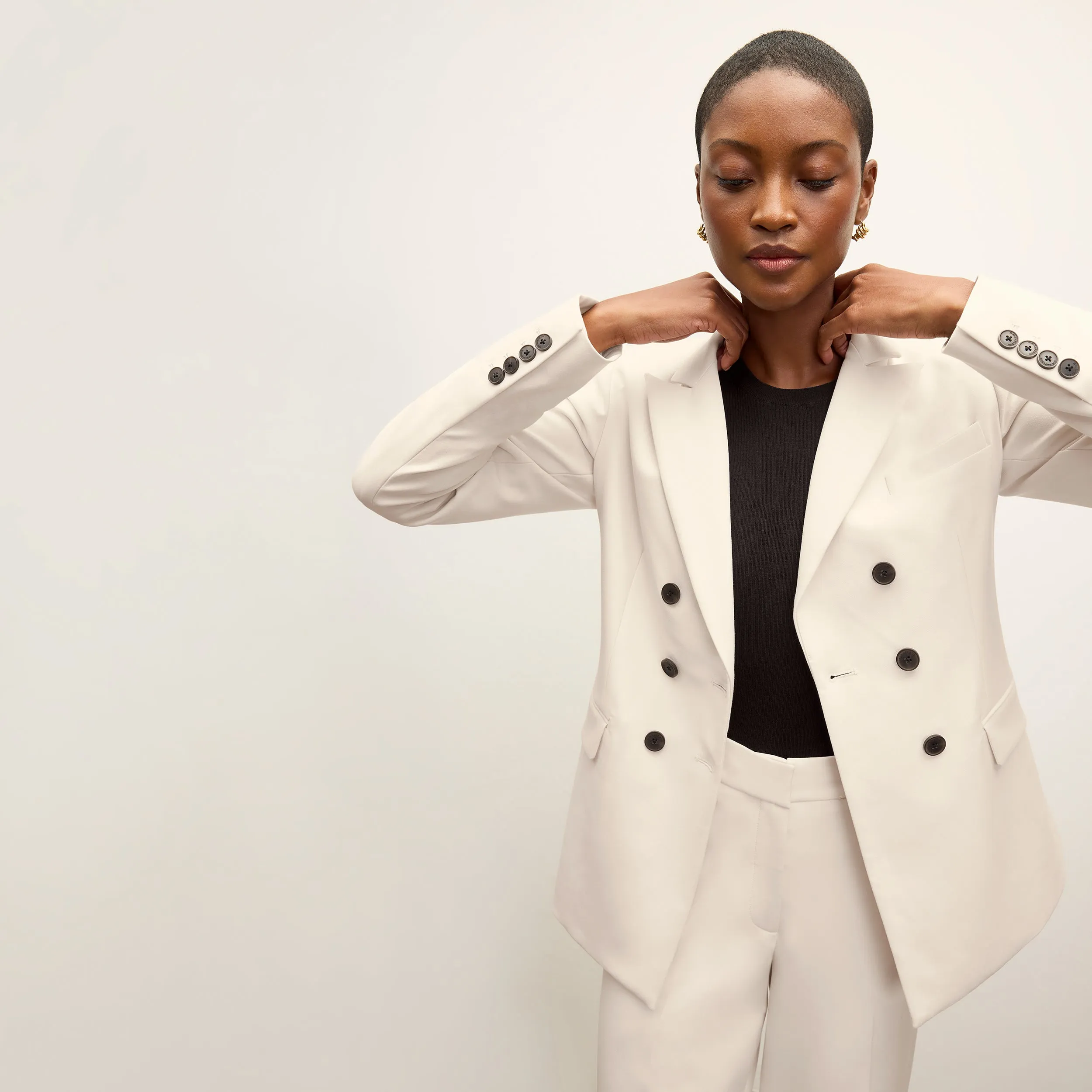 Kati Jacket - Flex Suiting :: Ivory