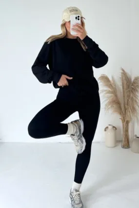 Kerris black sweater and legging set