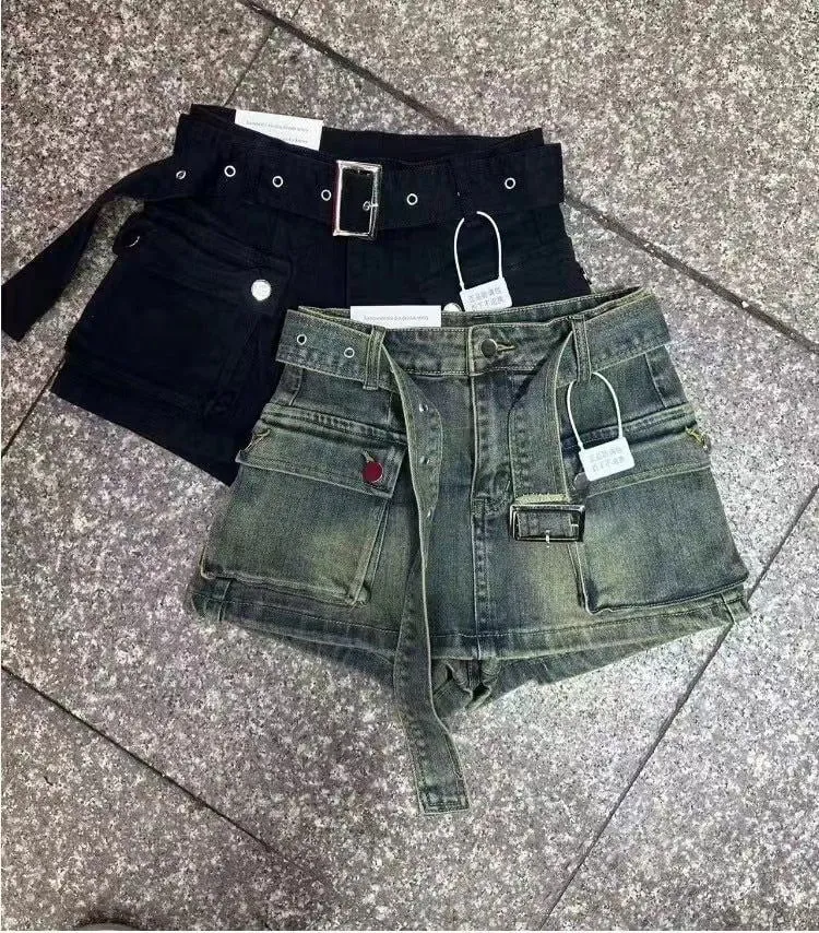 LovelyRLovely High Waist A- Line Denim Shorts Women