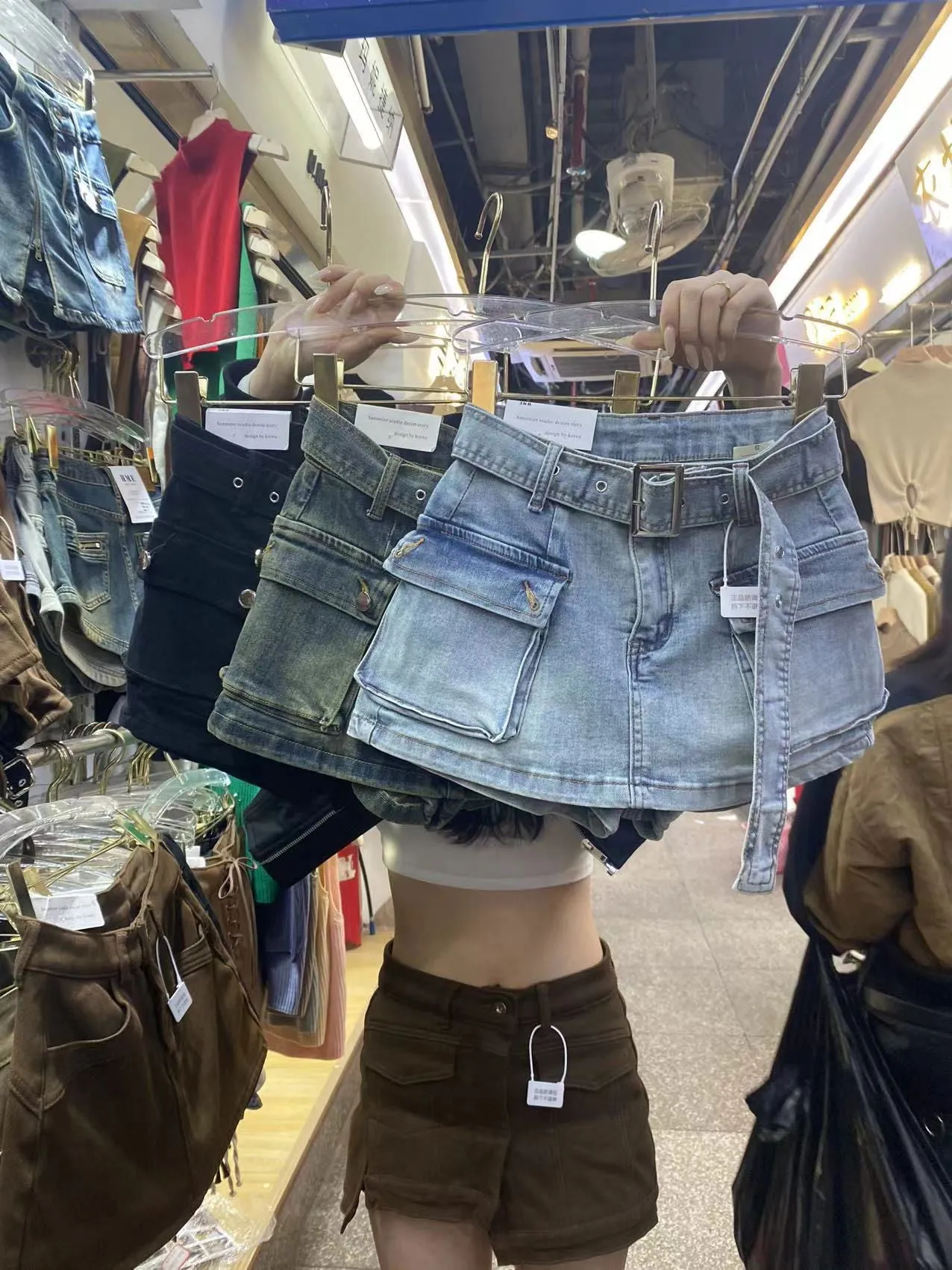 LovelyRLovely High Waist A- Line Denim Shorts Women