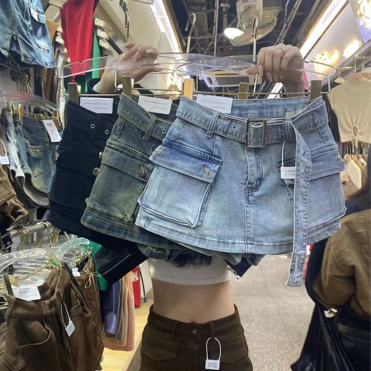 LovelyRLovely High Waist A- Line Denim Shorts Women