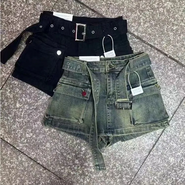 LovelyRLovely High Waist A- Line Denim Shorts Women