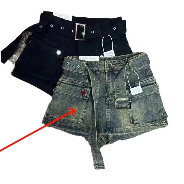 LovelyRLovely High Waist A- Line Denim Shorts Women