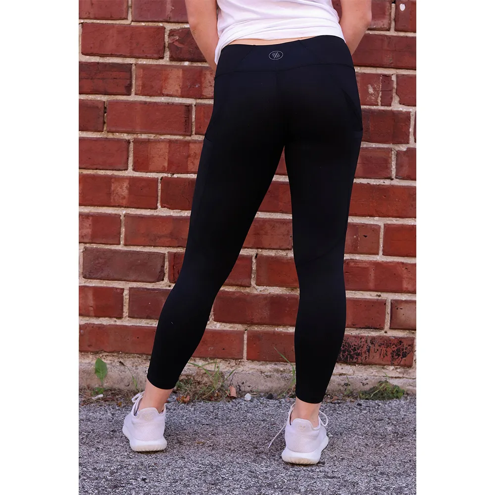 Low-rise black leggings