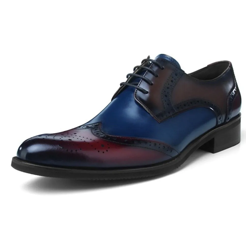 Men Two Tones Lace Up Formal Oxfords