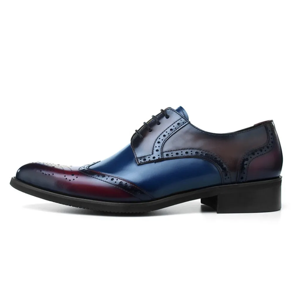 Men Two Tones Lace Up Formal Oxfords
