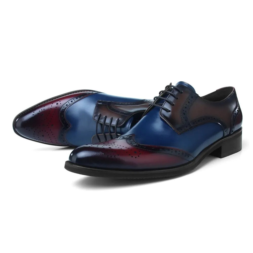 Men Two Tones Lace Up Formal Oxfords