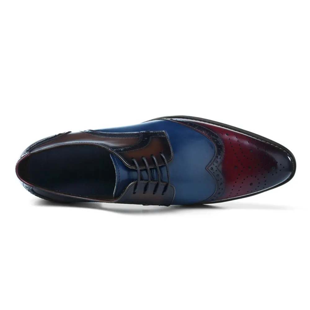 Men Two Tones Lace Up Formal Oxfords