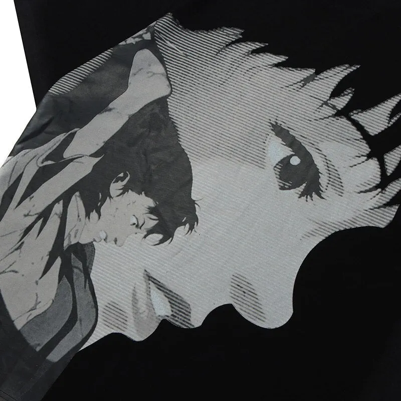 Men's Anime Girl Print T-Shirt