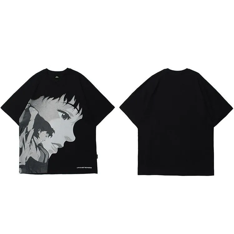 Men's Anime Girl Print T-Shirt