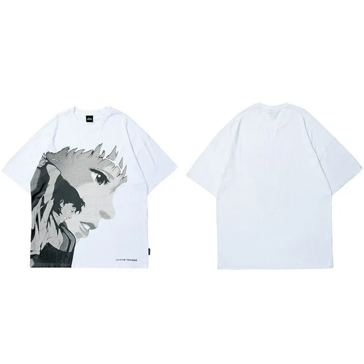 Men's Anime Girl Print T-Shirt