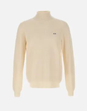 Men's Cream Turtleneck Sweater