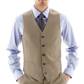 Men's Slim-Fit Suit Vest,Khaki