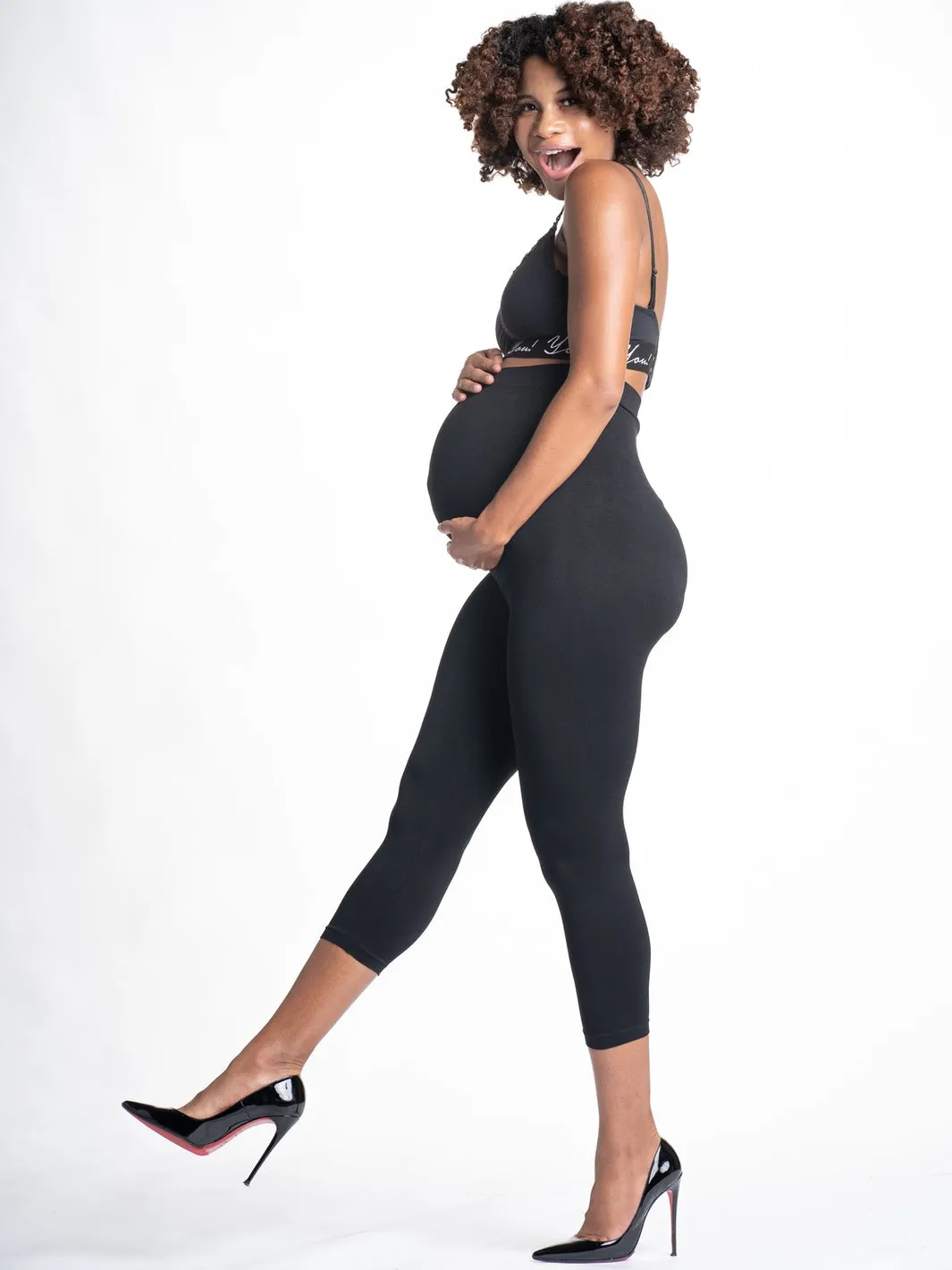 Mom's Night Out Crop Maternity Leggings