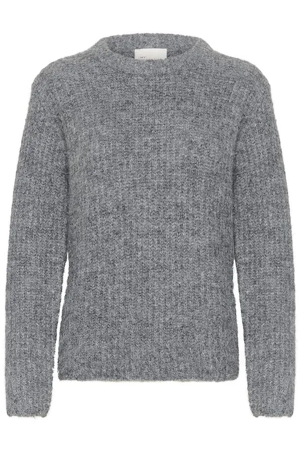 My Essential wardrope MeenaMW Knit Pullover Iron Grey Melange