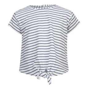 NAVY STRIPE GIRLS TIE TSHIRT
