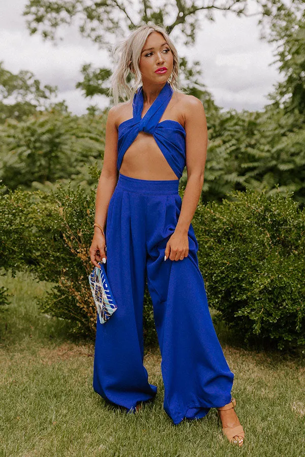 Nearly Famous High Waist Pants In Royal Blue