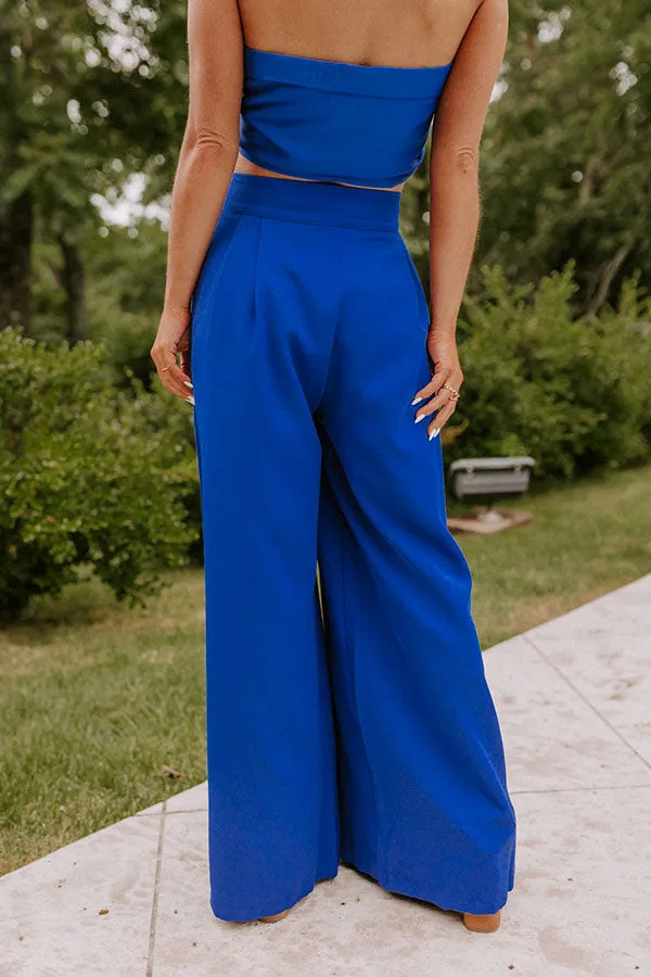 Nearly Famous High Waist Pants In Royal Blue