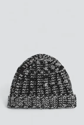 Nero/Ecru Mouliné Beanie